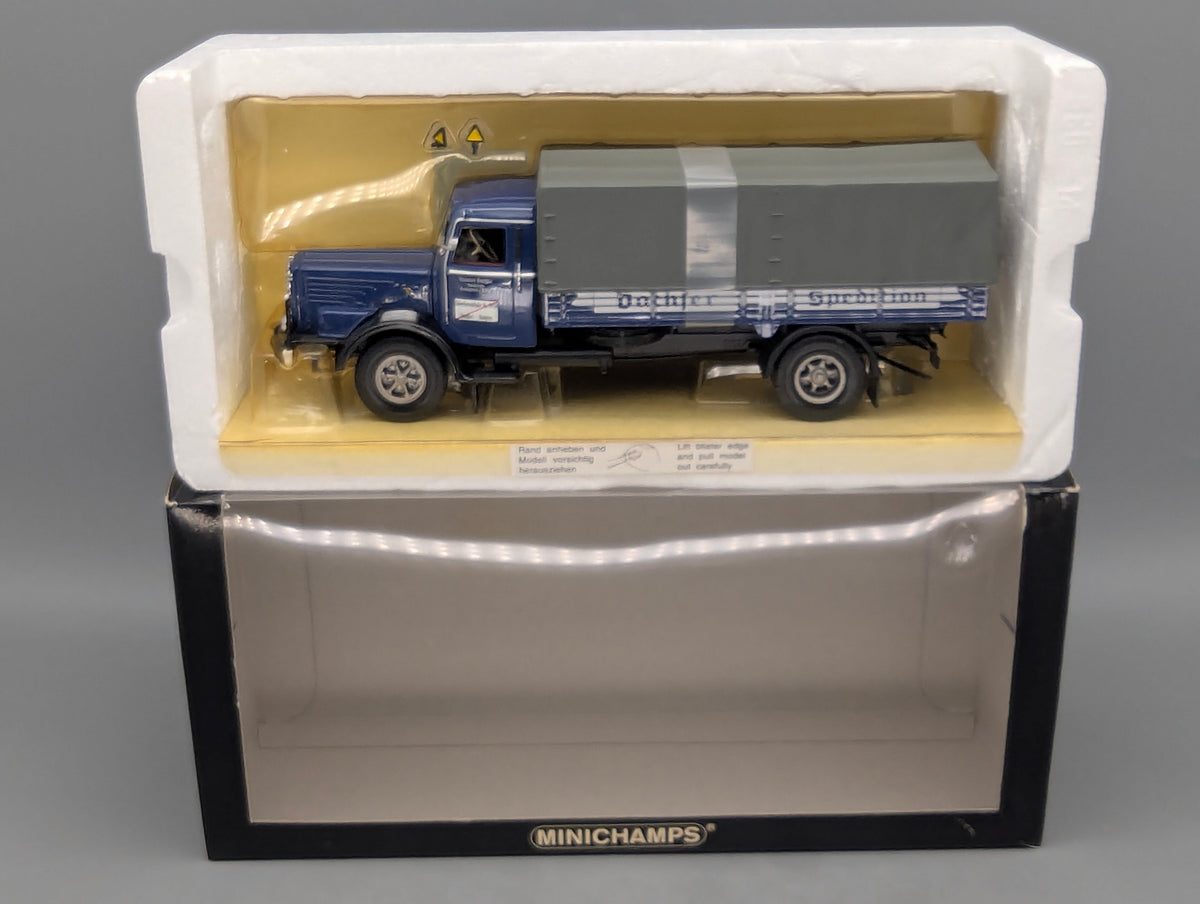 LKW Modell 1:43 Minichamps Buessing 8000 S Canvas Truck Dachser mit OVP