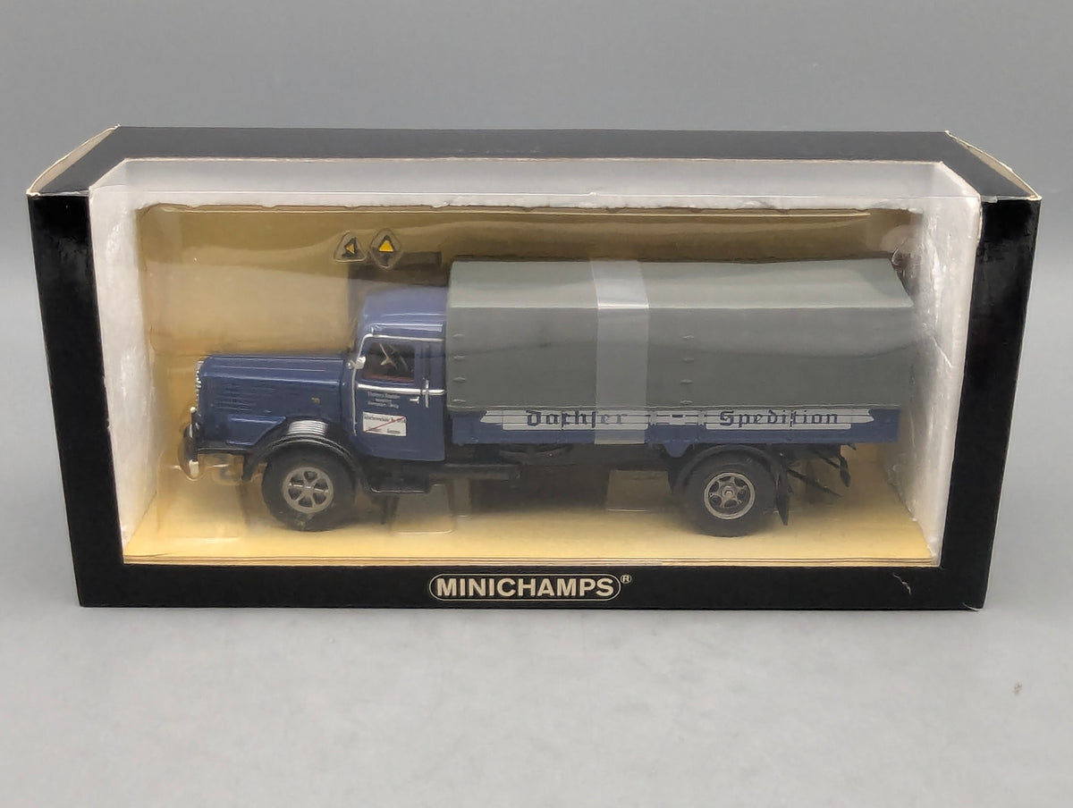 LKW Modell 1:43 Minichamps Buessing 8000 S Canvas Truck Dachser mit OVP