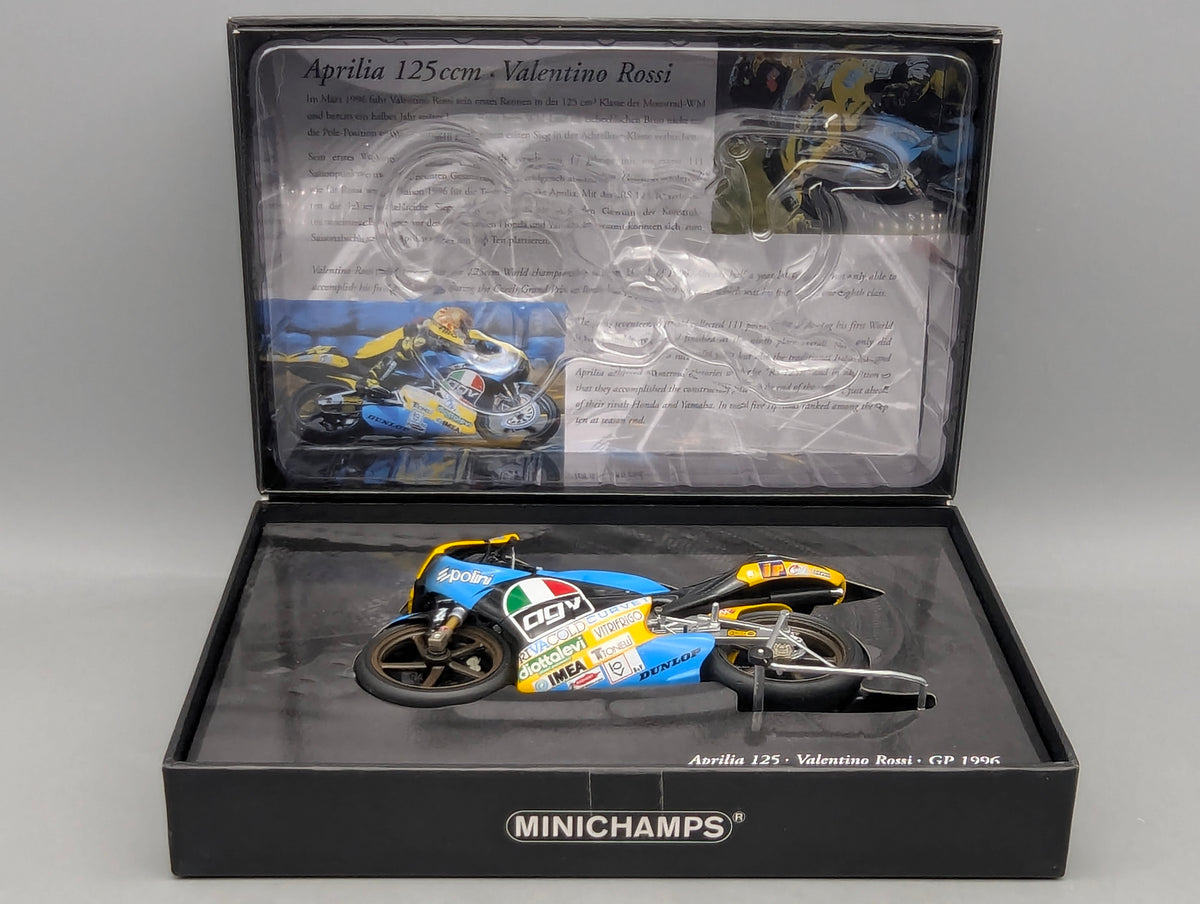 Motorrad Modell 1:12 Minichamps Aprilia 125 ccm GP 1996 #46 Valentino Rossi OVP