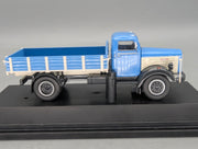 LKW Modell 1:50 NZG 584 Scania Vabis L60 Pritschen LKW Blau Weiß mit Vitrine