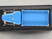 LKW Modell 1:50 NZG 584 Scania Vabis L60 Pritschen LKW Blau Weiß mit Vitrine