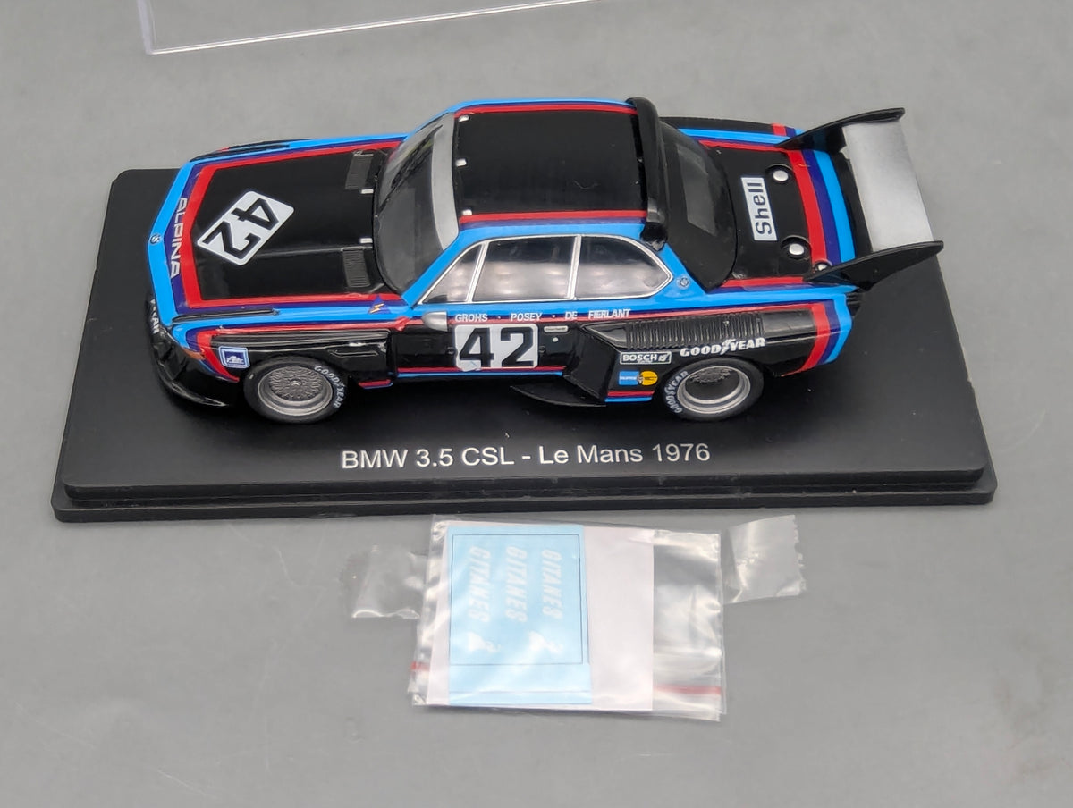 Modellautos 1:43 Hachette nicht Spark BMW 3.5 CSL 24h Le Mans 1976 #42 Grohs u.A