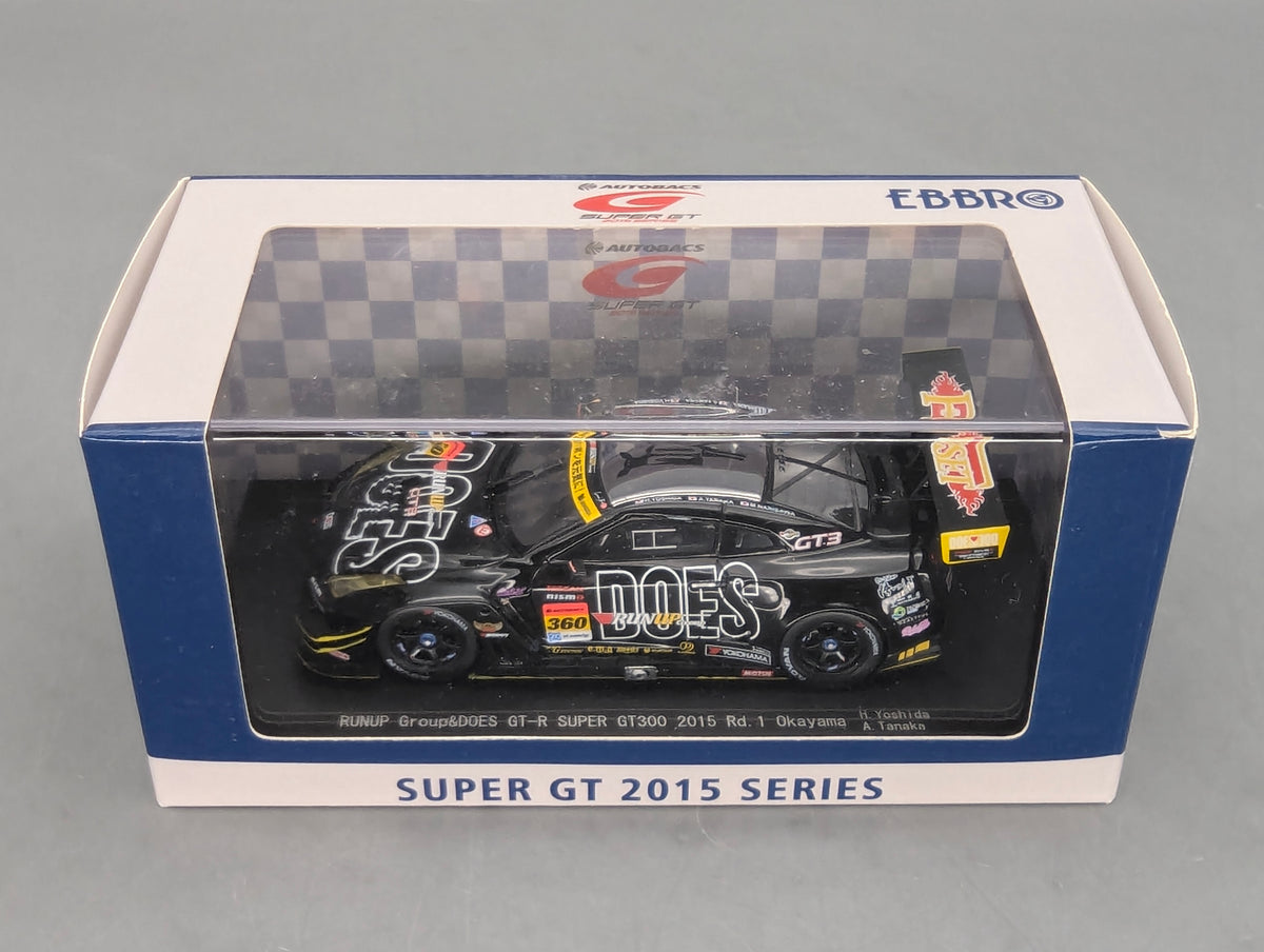 Modellautos 1:43 Ebbro 45293 Nissan Super GT300 Okayama 2015 Rd.1 #360 mit OVP