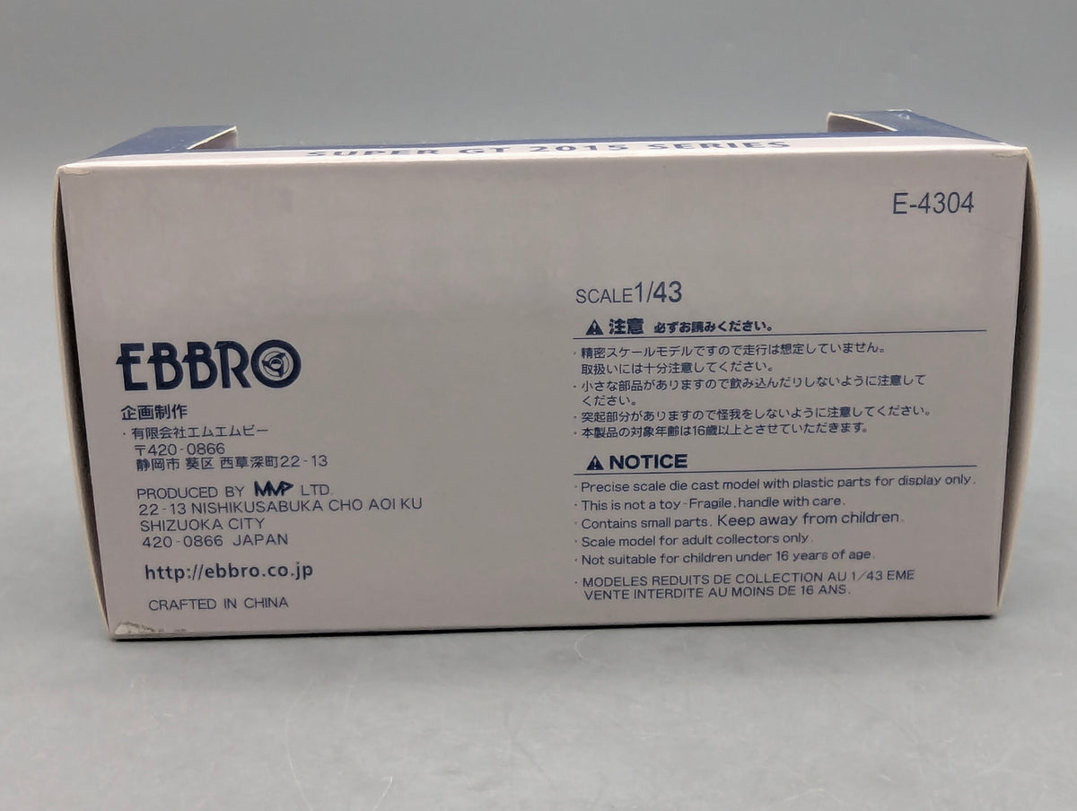 Modellautos 1:43 Ebbro 45293 Nissan Super GT300 Okayama 2015 Rd.1 #360 mit OVP