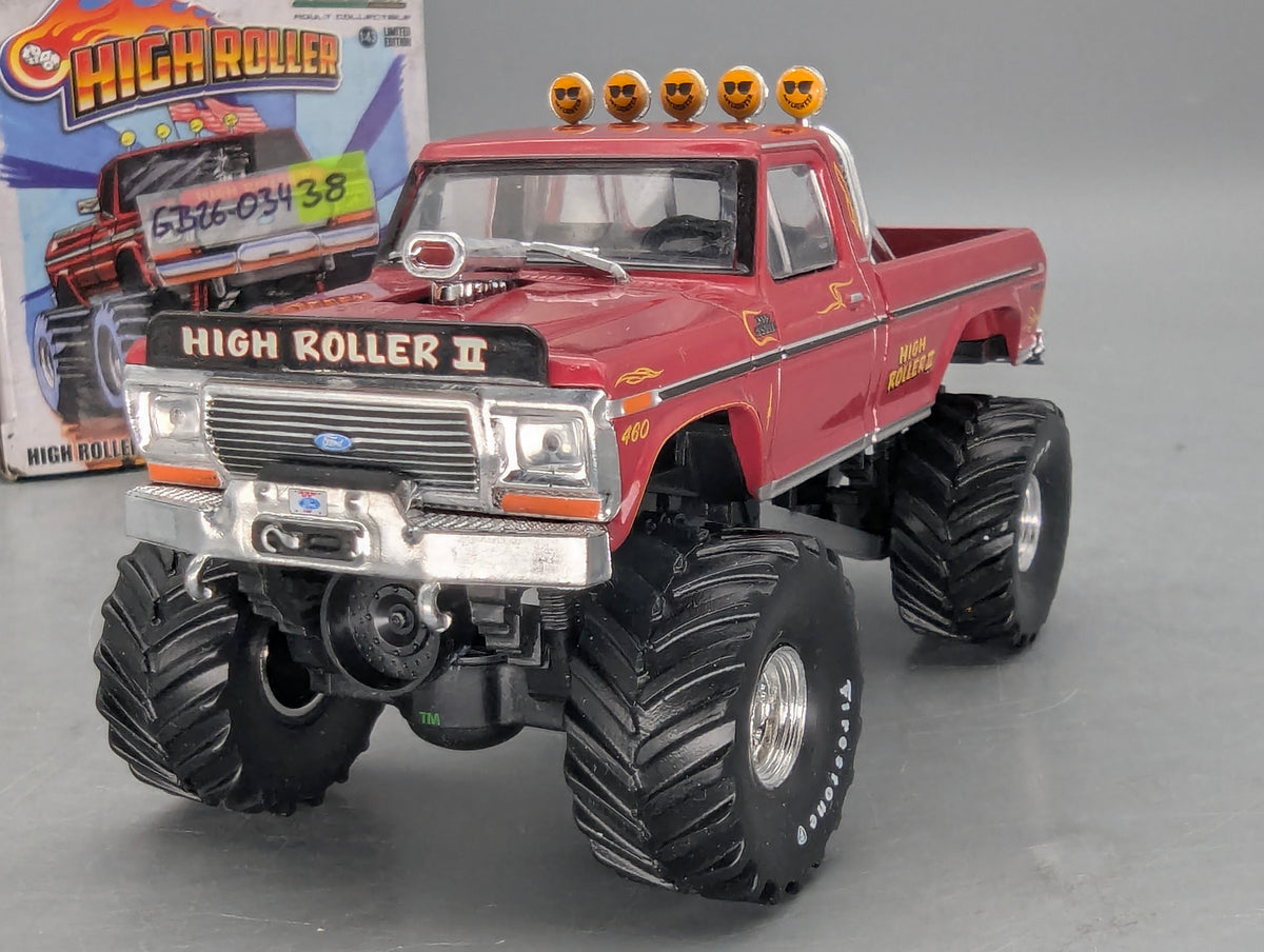 Modellautos 1:43 Greenlight Ford High Roller II 1979 F-250 Monster Truck mit OVP