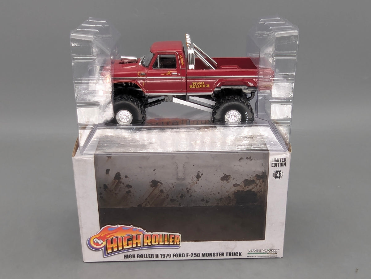 Modellautos 1:43 Greenlight Ford High Roller II 1979 F-250 Monster Truck mit OVP