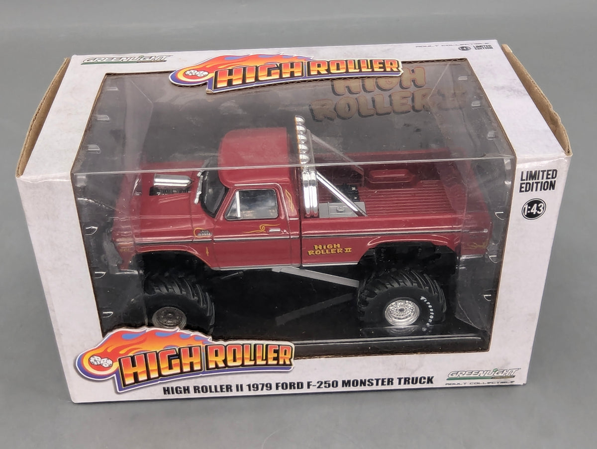 Modellautos 1:43 Greenlight Ford High Roller II 1979 F-250 Monster Truck mit OVP