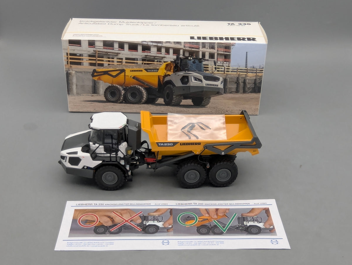 LKW Modell 1:50 Conrad 2769/0 Liebherr Knickgelenkter Muldenkipper TA 230 OVP