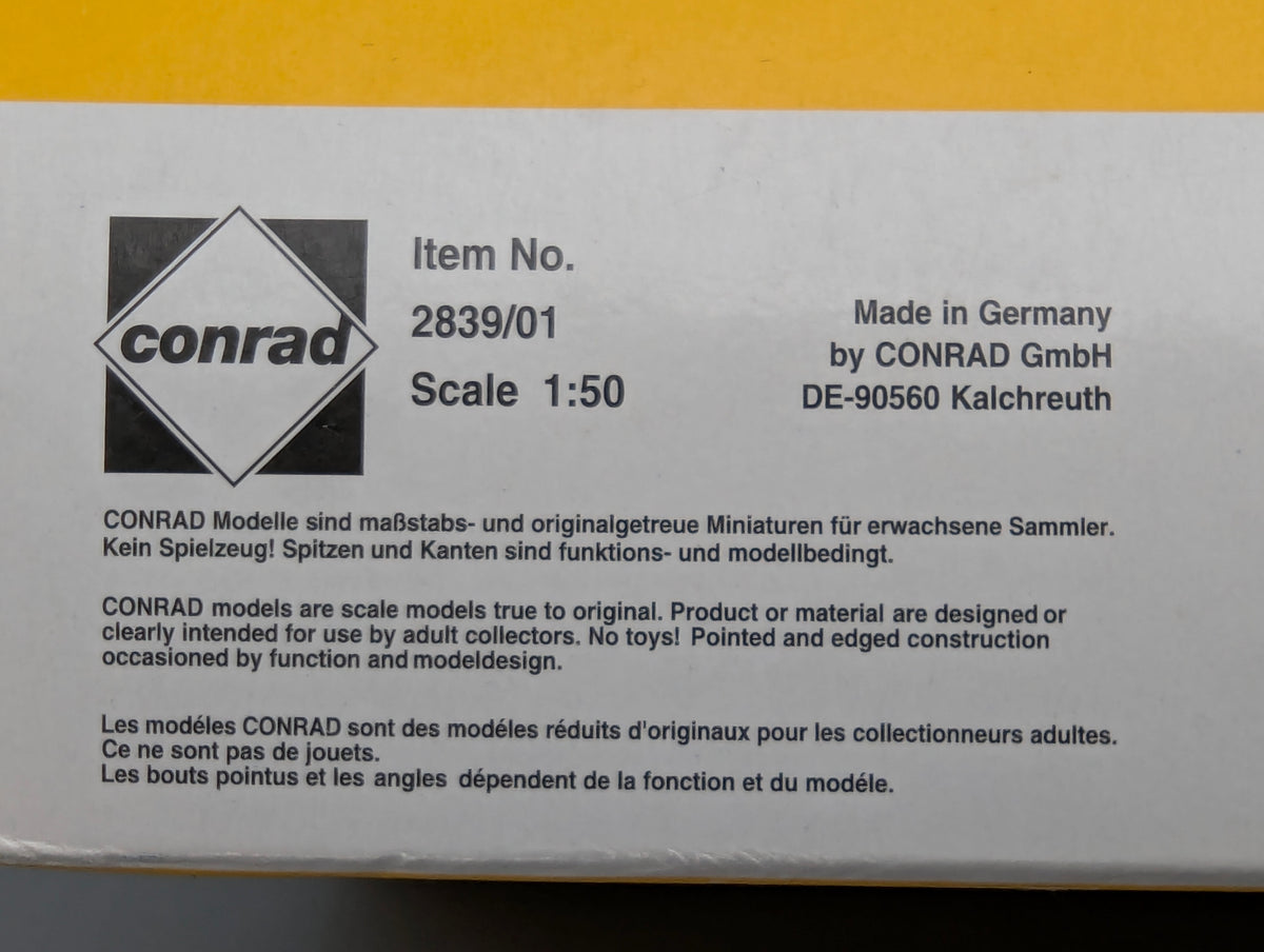 LKW Modell 1:50 Conrad 2839 Liebherr Hydraulicbagger A 954 B HD Litronic mit OVP