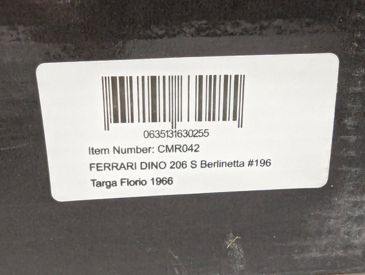 Modellautos 1:18 CMR 042 Ferrari Dino 206S Berlinetta Targa Florio 1966 #196 OVP