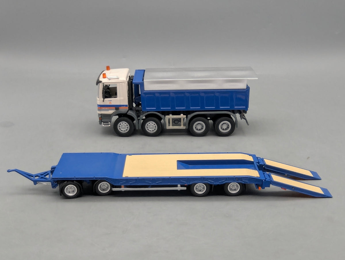 LKW Modell 1:50 NZG 537 Mercedes Benz Actros + Tieflader mit OVP