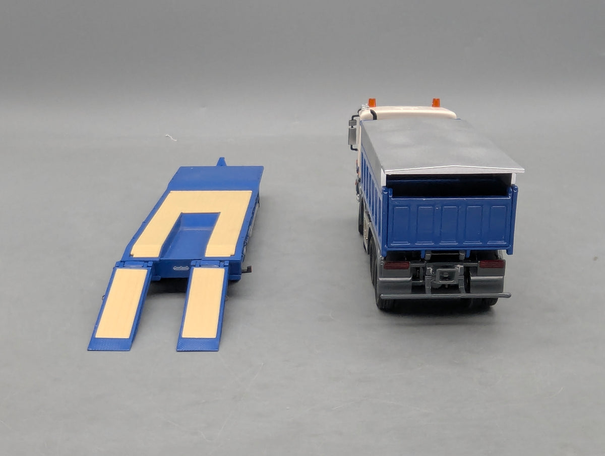 LKW Modell 1:50 NZG 537 Mercedes Benz Actros + Tieflader mit OVP