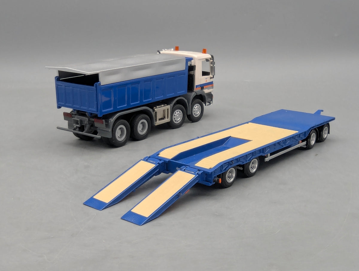 LKW Modell 1:50 NZG 537 Mercedes Benz Actros + Tieflader mit OVP