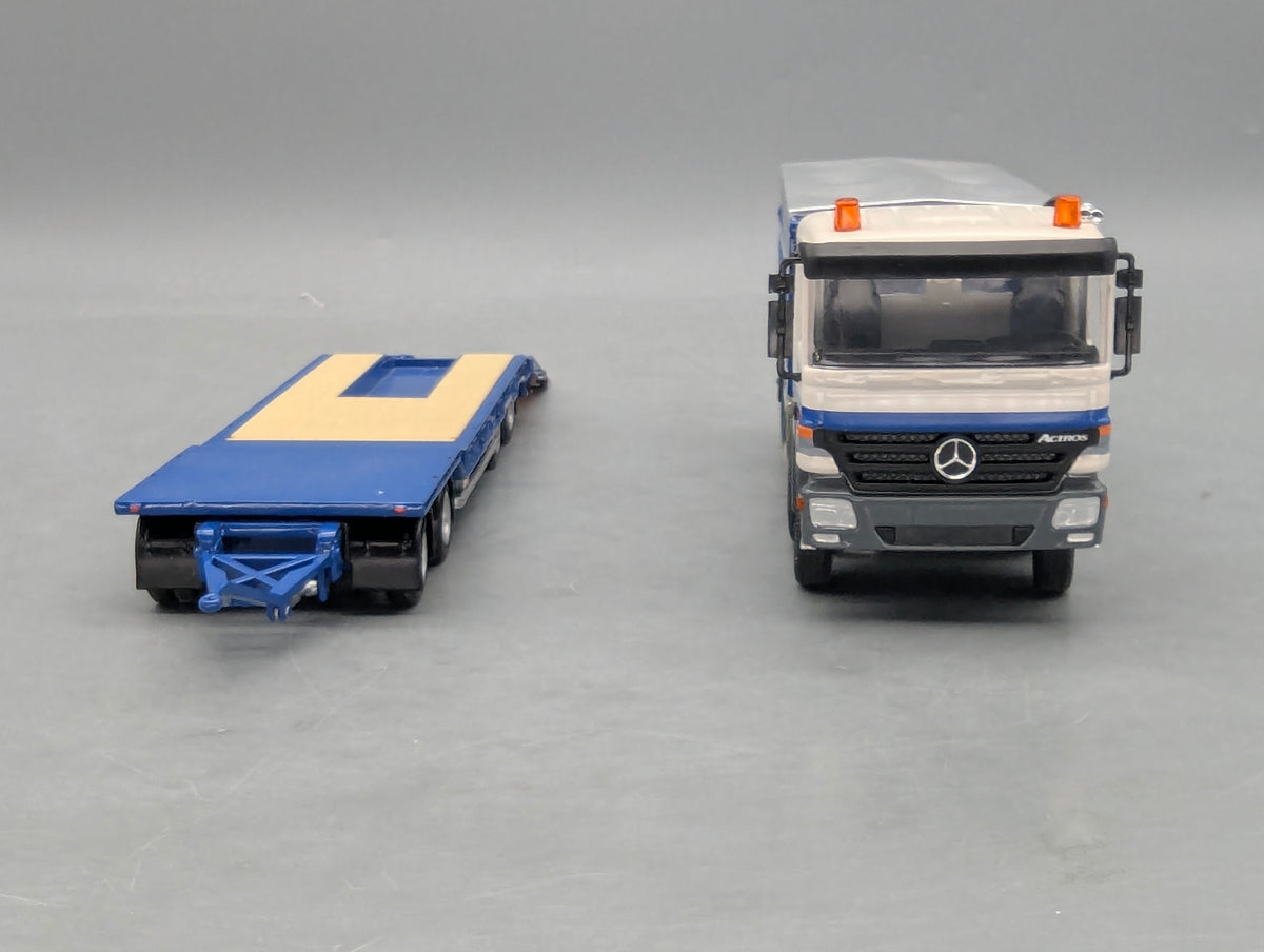 LKW Modell 1:50 NZG 537 Mercedes Benz Actros + Tieflader mit OVP