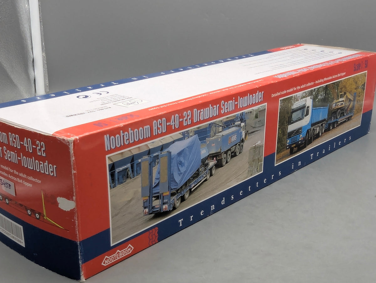 LKW Modell 1:50 NZG 537 Mercedes Benz Actros + Tieflader mit OVP
