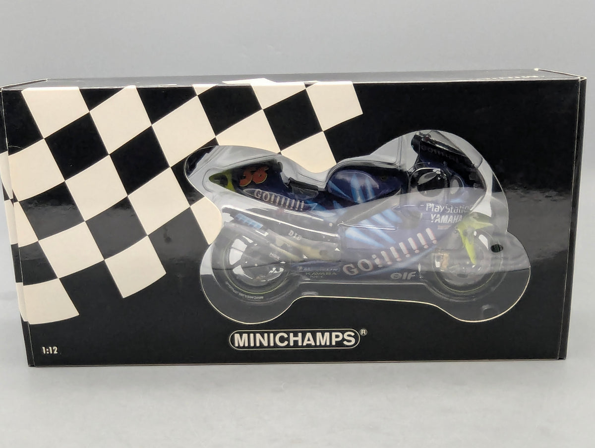 Motorrad Modell 1:12 Minichamps Yamaha YZR 500 GP 2001 #56 Shinya Nakano mit OVP