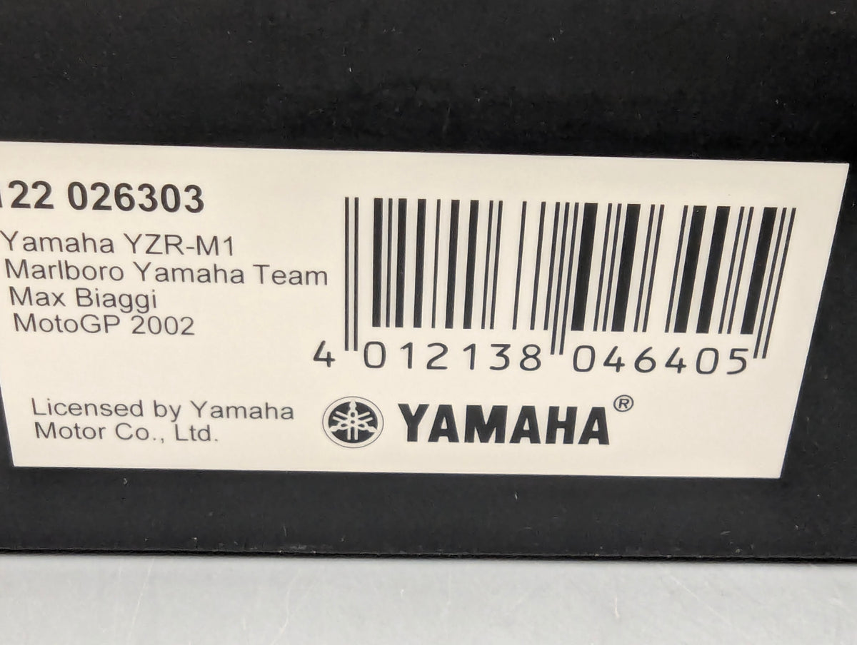 Motorrad Modell 1:12 Minichamps Yamaha YZR-M1 Moto GP 2002 #3 Max Biaggi mit OVP