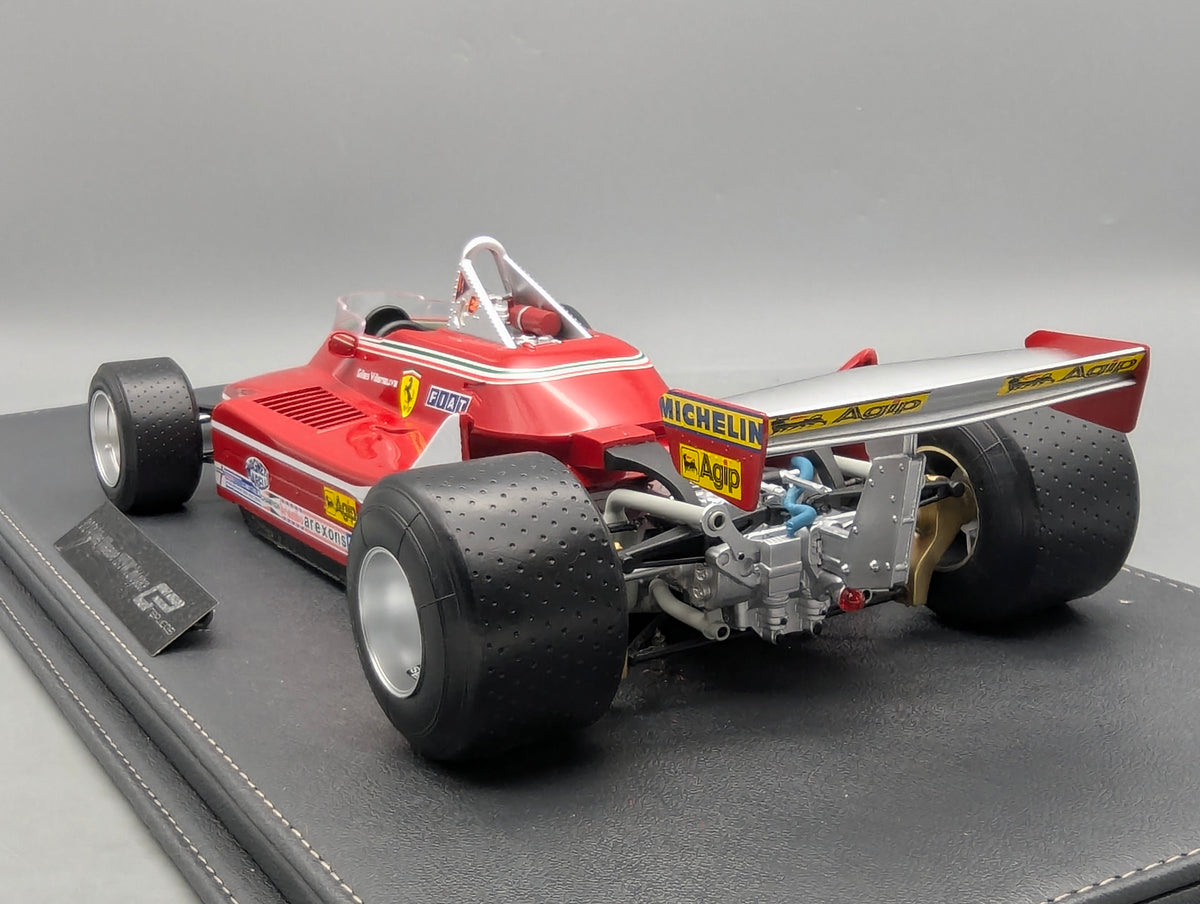 Modellautos 1:12 GP Replicas Ferrari 312 T4 2nd WC 1979 #12 G Villeneuve Vitrine