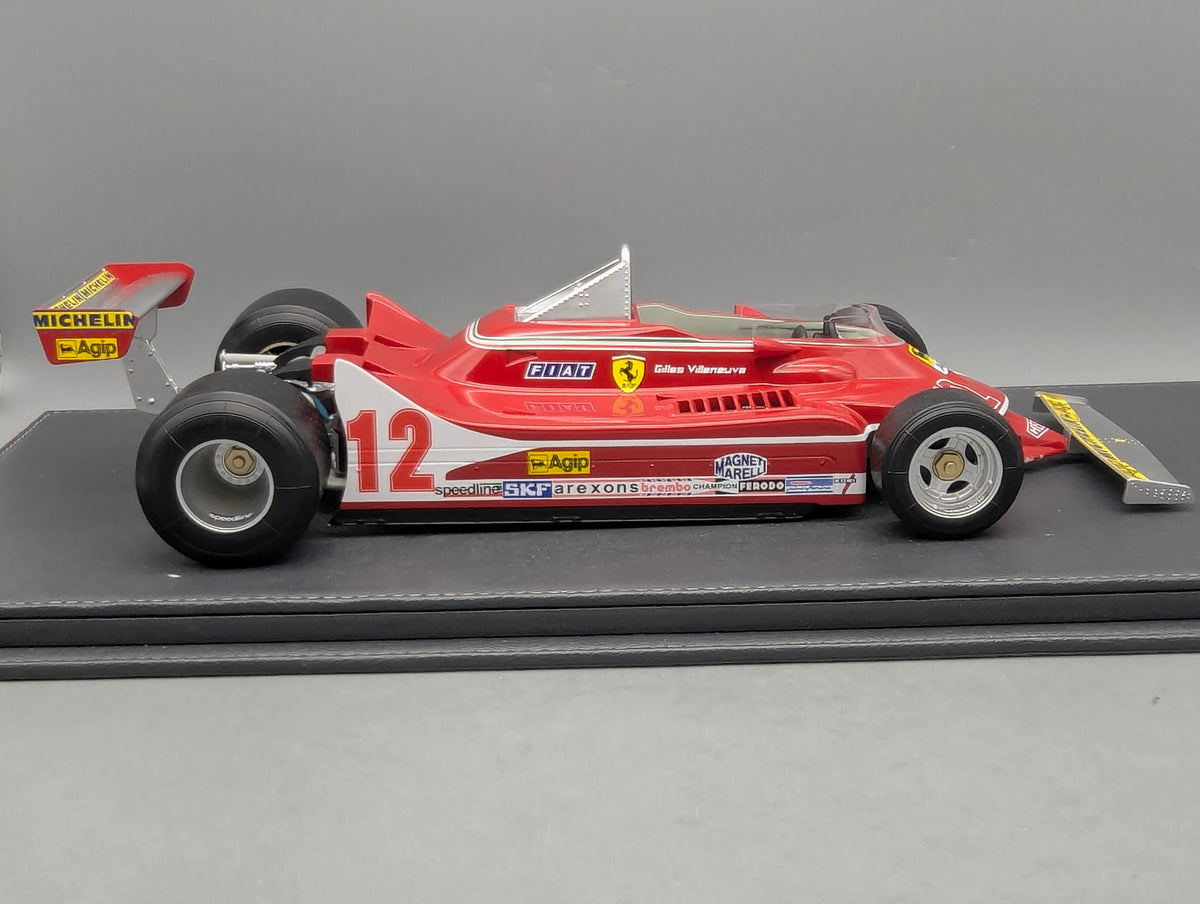 Modellautos 1:12 GP Replicas Ferrari 312 T4 2nd WC 1979 #12 G Villeneuve Vitrine