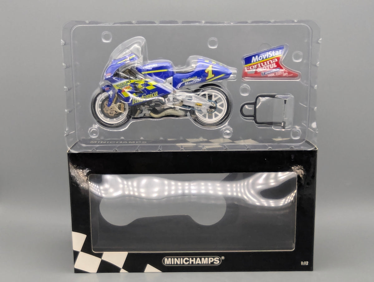 Motorrad Modell 1:12 Minichamps Suzuki RGV-Gamma GP2001 #1 Kenny Roberts mit OVP
