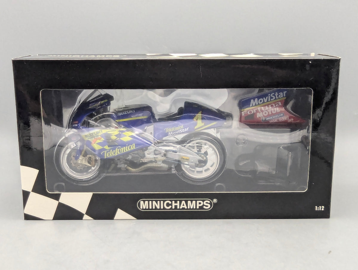 Motorrad Modell 1:12 Minichamps Suzuki RGV-Gamma GP2001 #1 Kenny Roberts mit OVP