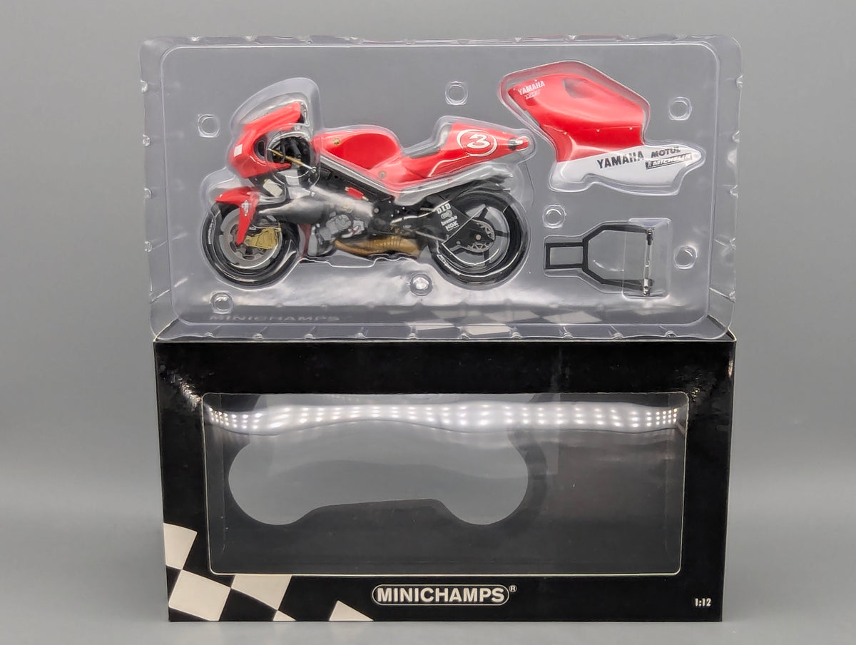 Motorrad Modell 1:12 Minichamps Yamaha YZR 500 Moto GP 2001 #3 Max Biaggi OVP