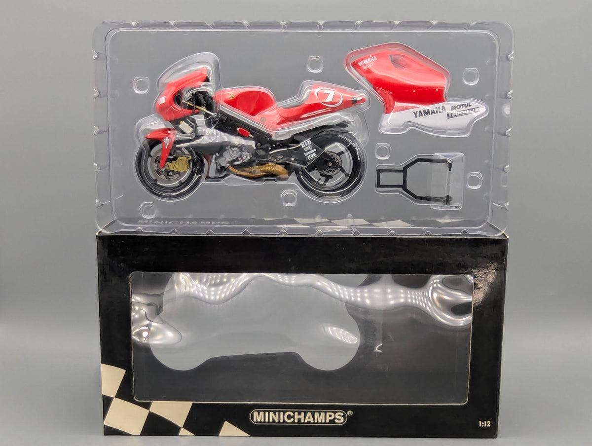 Motorrad Modell 1:12 Minichamps Yamaha YZR 500 Moto GP 2001 #7 Carlos Checa OVP