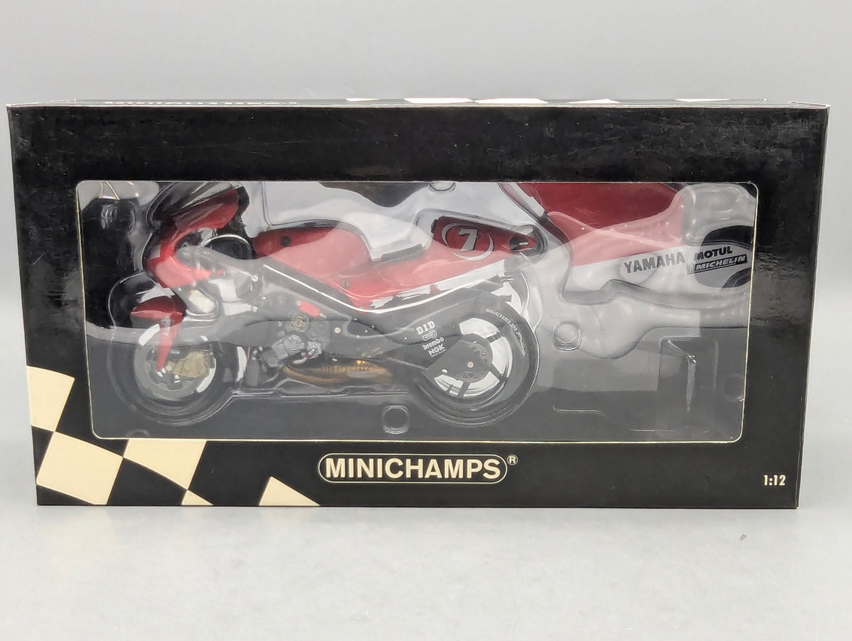 Motorrad Modell 1:12 Minichamps Yamaha YZR 500 Moto GP 2001 #7 Carlos Checa OVP