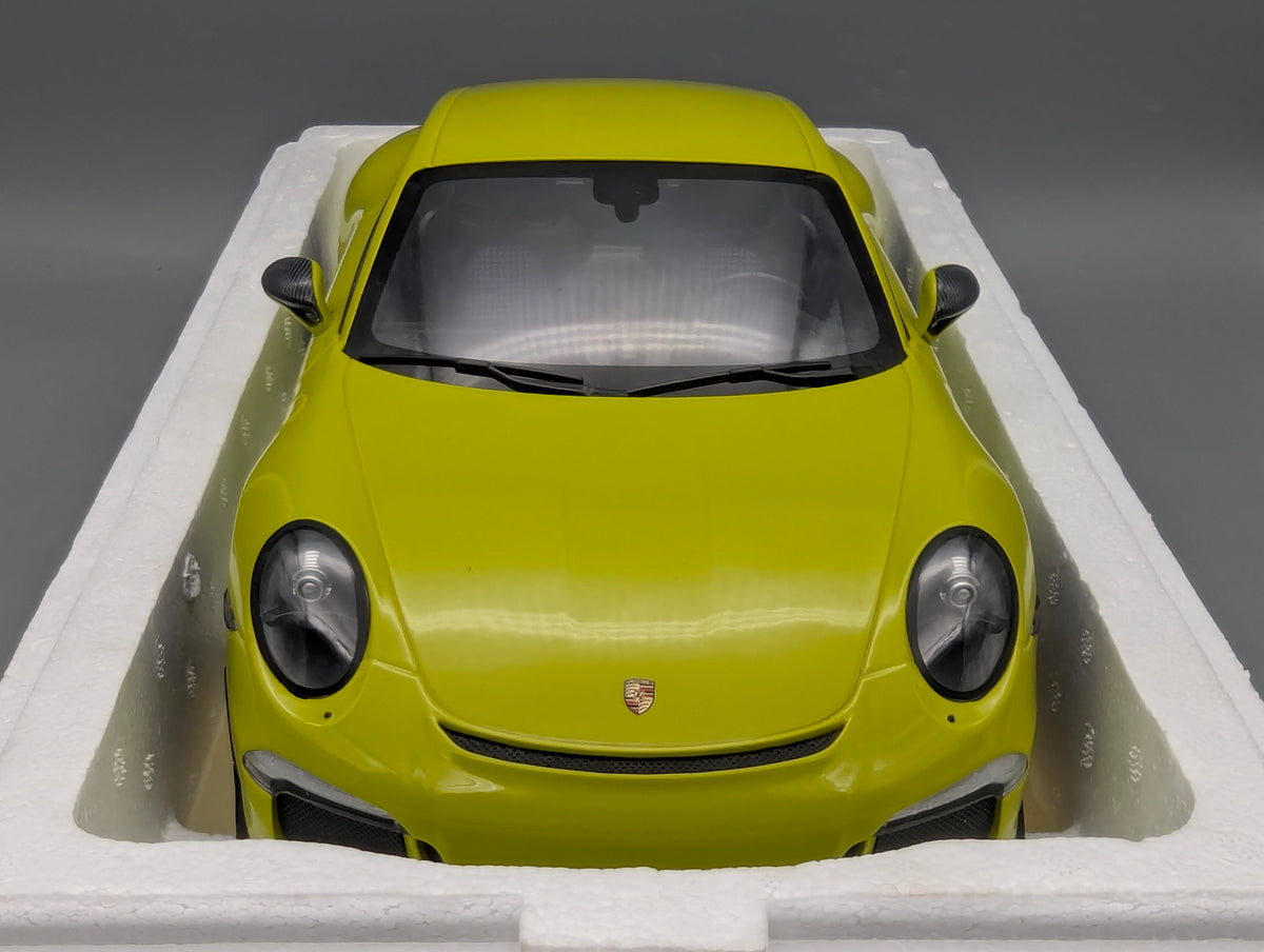 Modellautos 1:12 Minichamps Porsche 911 R Ring Police 2016 Lichtgrün mit OVP
