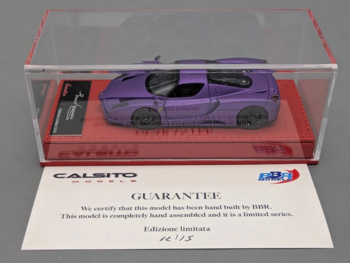 Modellautos 1:43 BBR Executive CALSITO Ferrari Enzo Mica Violet Matt 12/15 OVP
