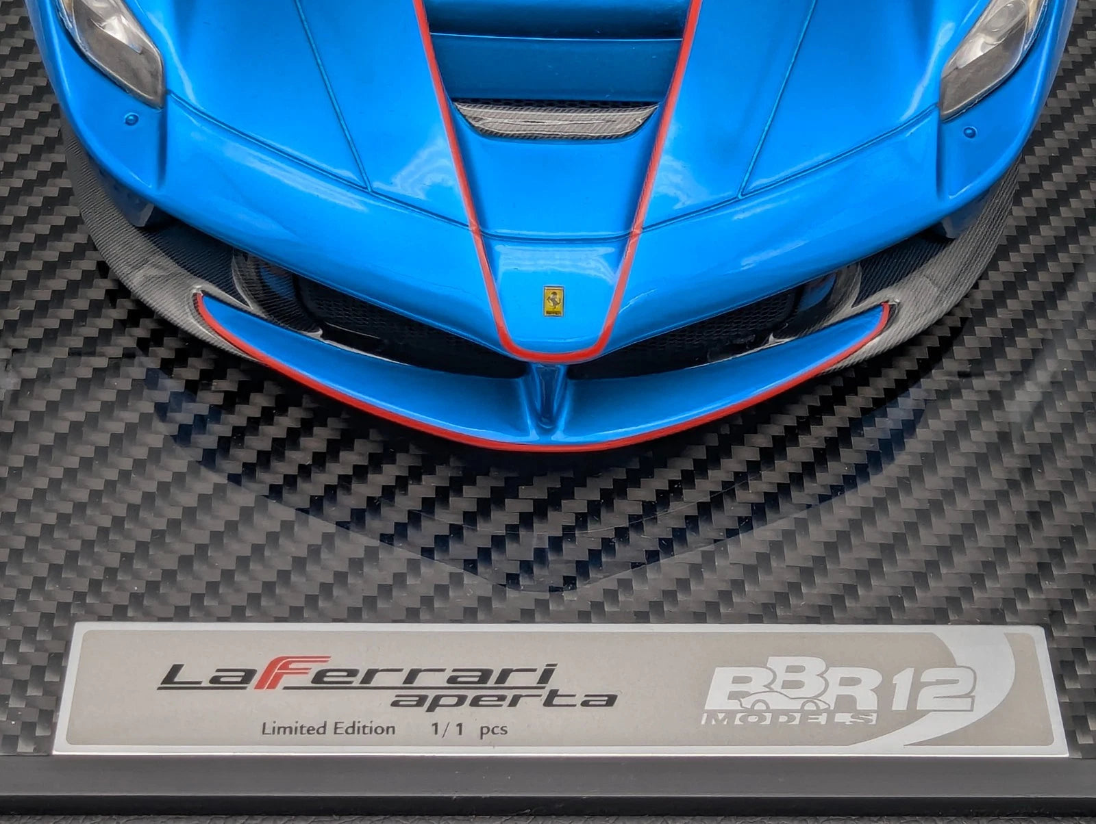 Modellautos 1:12 BBR Ferrari LaFerrari Aperta Blau UNIKAT Ltd. 01/01 Vitrine OVP