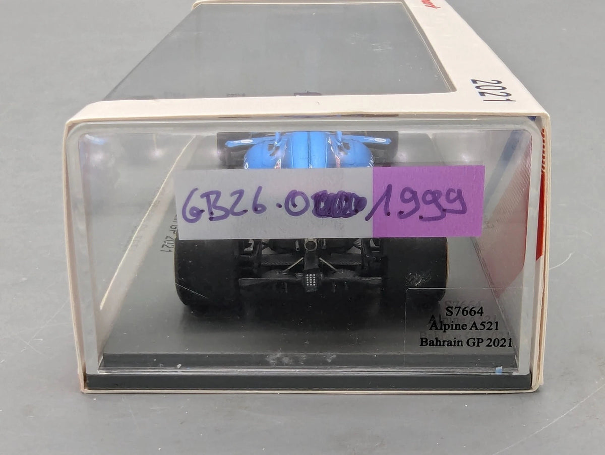 Modellautos 1:43 Spark S7664 Alpine A521 Bahrain GP 2021 #14 F. Alonso OVP