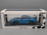 Modellautos 1:18 Minichamps Porsche 911 GT2RS 991.2 2018 Blue Weissach mit OVP