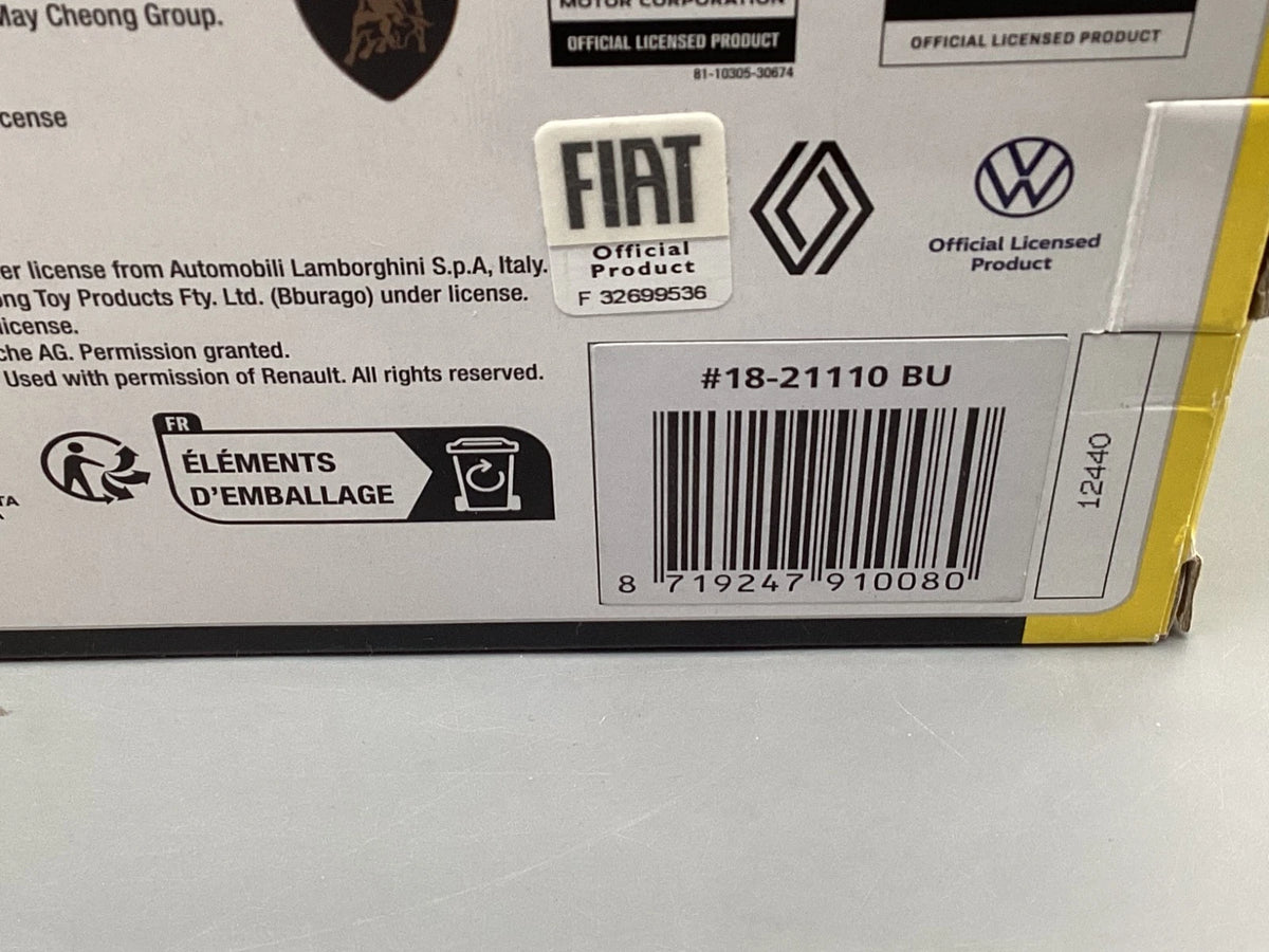 Modellautos 1:24 Bburago Fiat 500e blau 2023 mit OVP