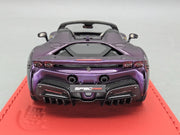 Modellautos 1:43 BBR CALSITO Ferrari SF90 Spider Ltd 12/20 Viola Hong Kong OVP