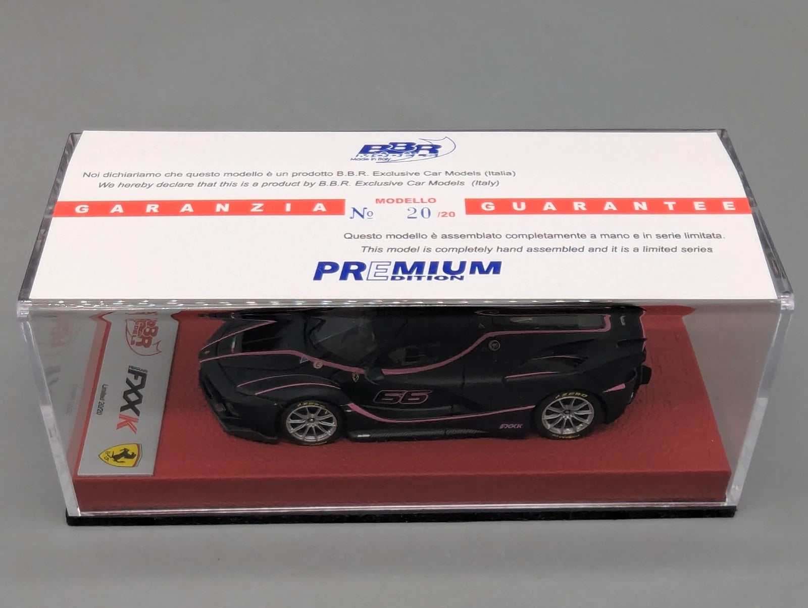 Modellautos 1:43 BBR Concept43 Ferrari FXX-K #66 Nero Matt Ltd 20/20 OVP