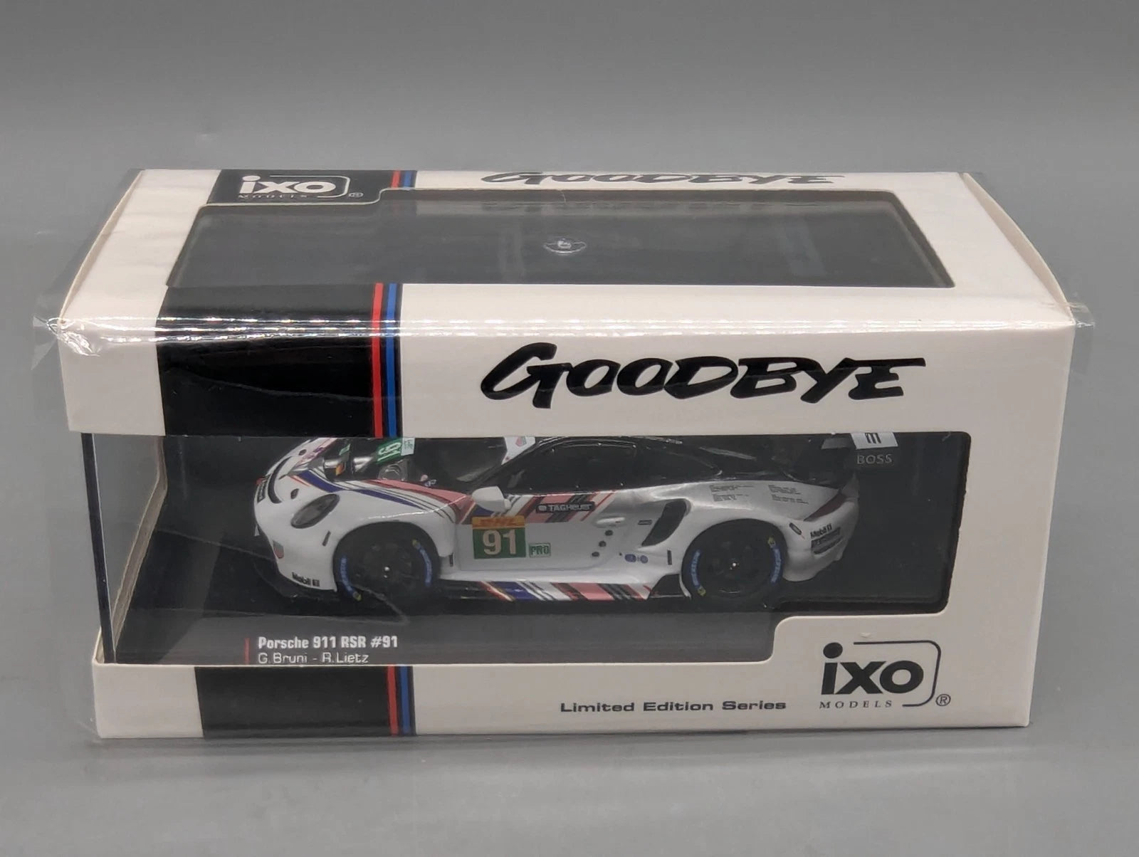 Modellautos 1:43 IXO Porsche 911 RSR WEC 8h Bahrain 2022 #91 Bruni Lietz mit OVP