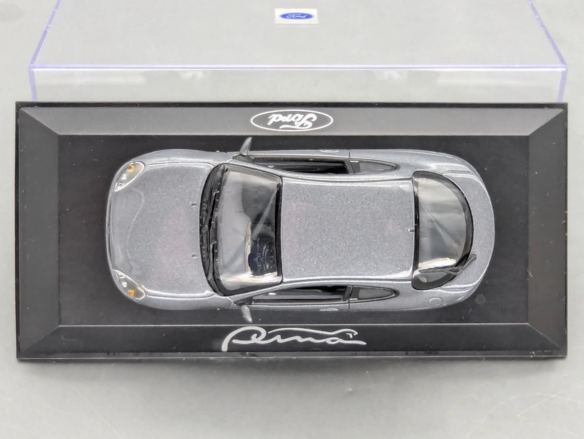Modellautos 1:43 Minichamps Ford Puma Silbergrau Metallic mit Dealer OVP