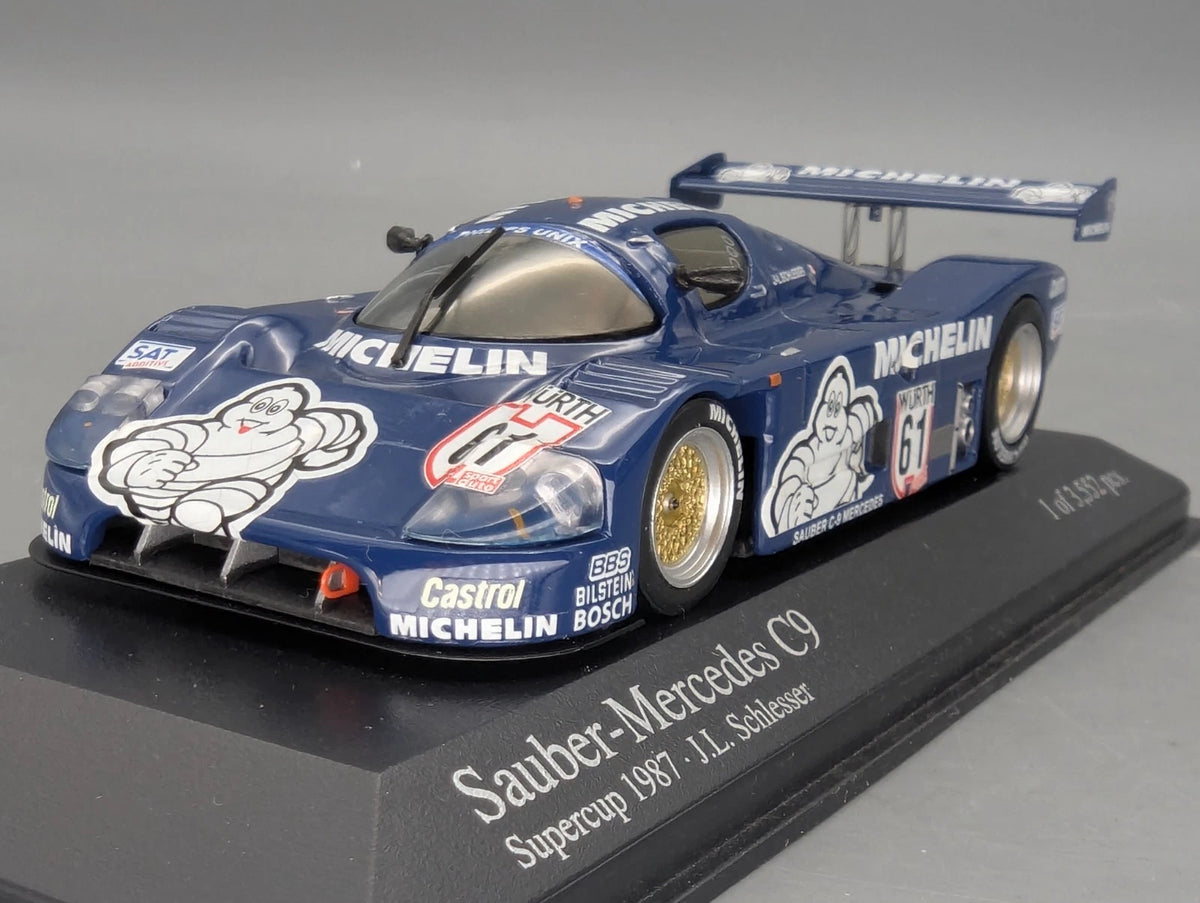 Modellauto 1:43 Minichamps Sauber Mercedes C9 Supercup 1987 #61 Schlesser OVP
