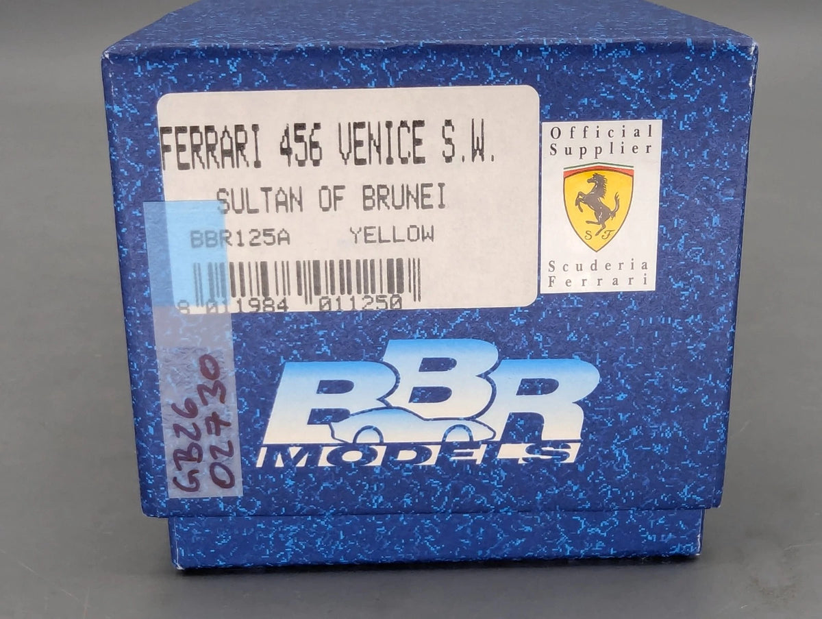 Modellautos 1:43 BBR Ferrari 456 Venice S.W. Sultan Of Brunei Gelb mit OVP