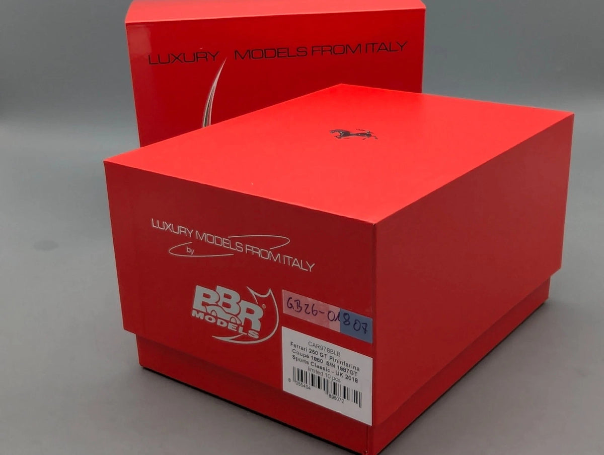Modellautos 1:43 BBR Ferrari 250 GT Pininfarina Coupe S/N 1987 GT 08/10 mit OVP