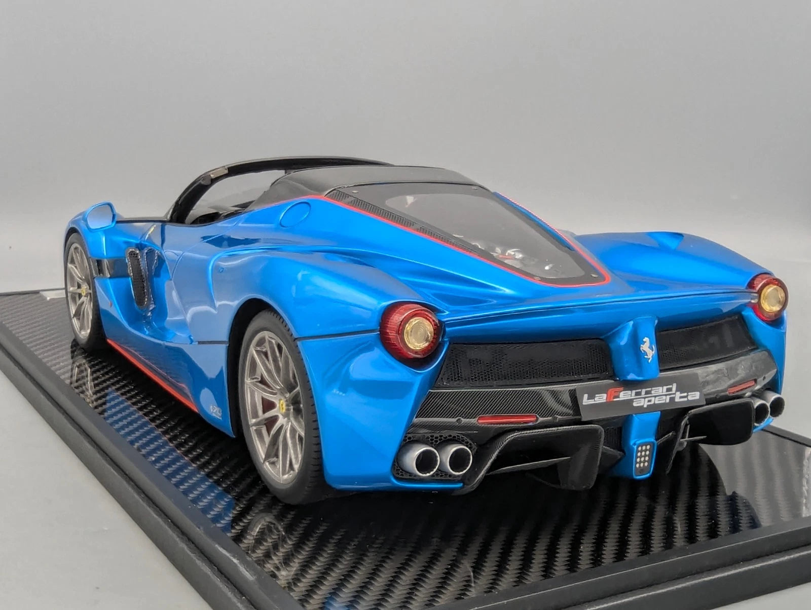 Modellautos 1:12 BBR Ferrari LaFerrari Aperta Blau UNIKAT Ltd. 01/01 Vitrine OVP