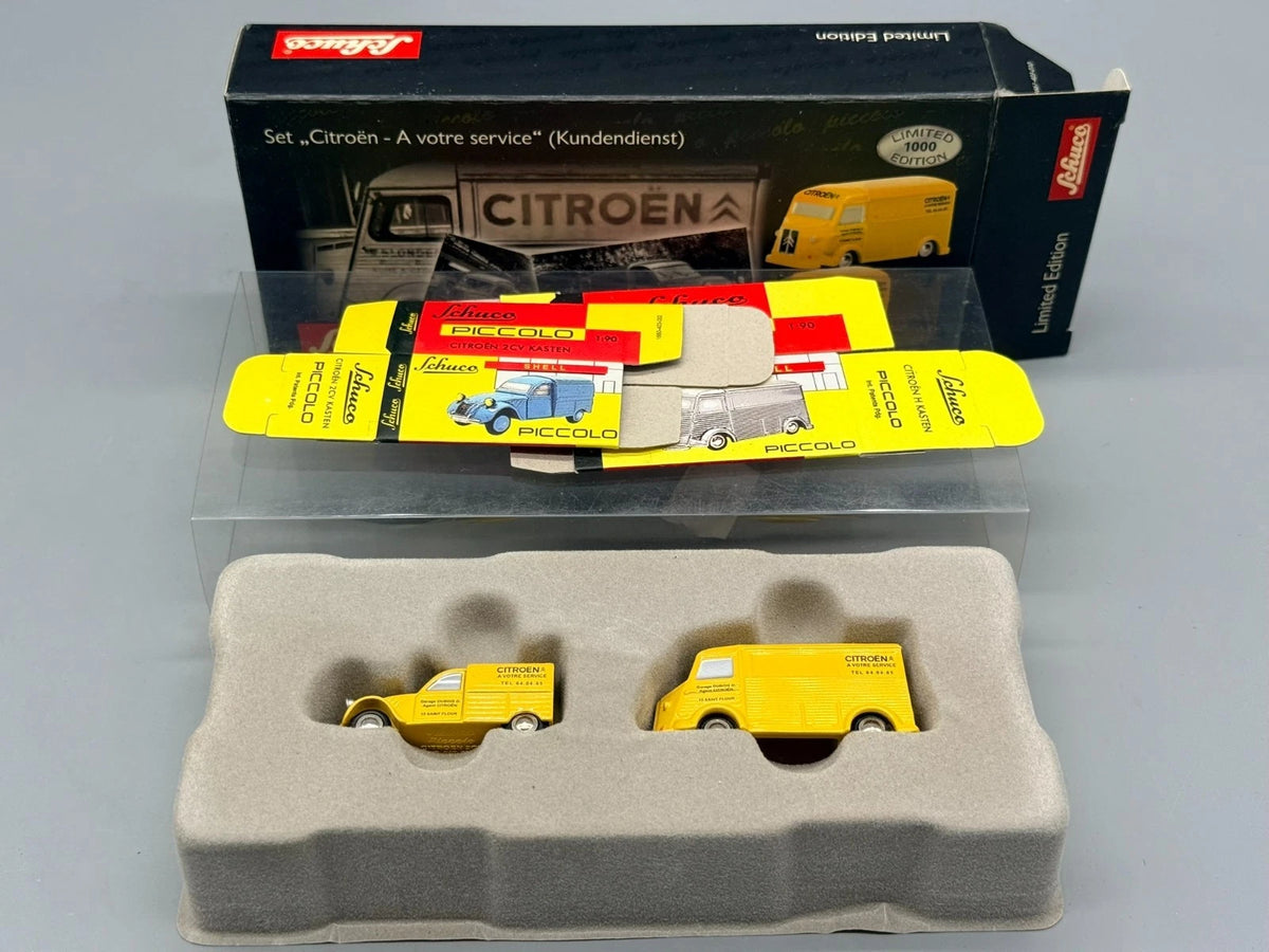 Modellautos 1:90 Schuco Piccolo 2er-Set Citroen Kundendienst in OVP