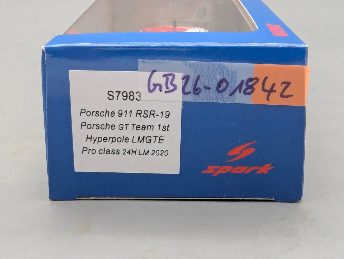 Modellautos 1:43 Spark S7983 Porsche 911 RSR-19 1.Pole 24h Le Mans 2020 #91 OVP