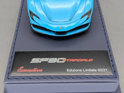 Modellautos 1:43 BBR Executive Calsito Ferrari SF90 Stradale Blue Ltd 02/21 OVP