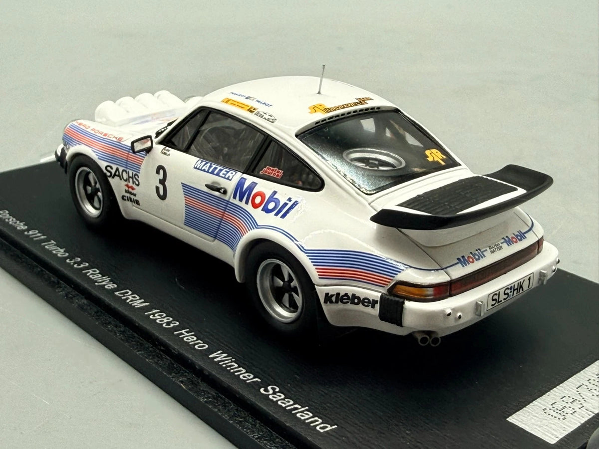 Modellautos 1:43 Spark Porsche 911 Turbo 3.3 Rallye DRM 1983 Hero Winner + OVP