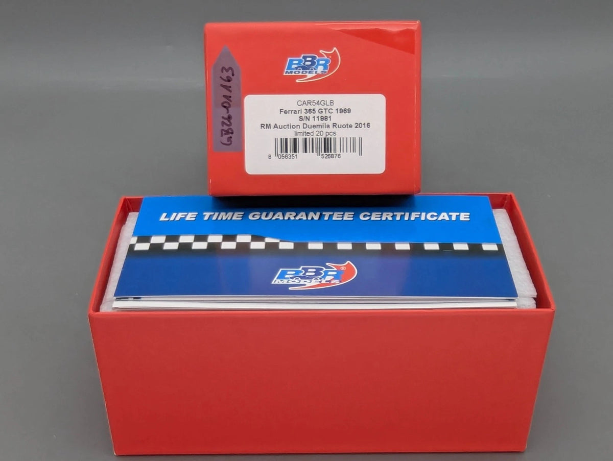 Modellautos 1:43 BBR Ferrari 365 GTC 1969 RM Auction Duemila 2016 Ltd 18/20 OVP
