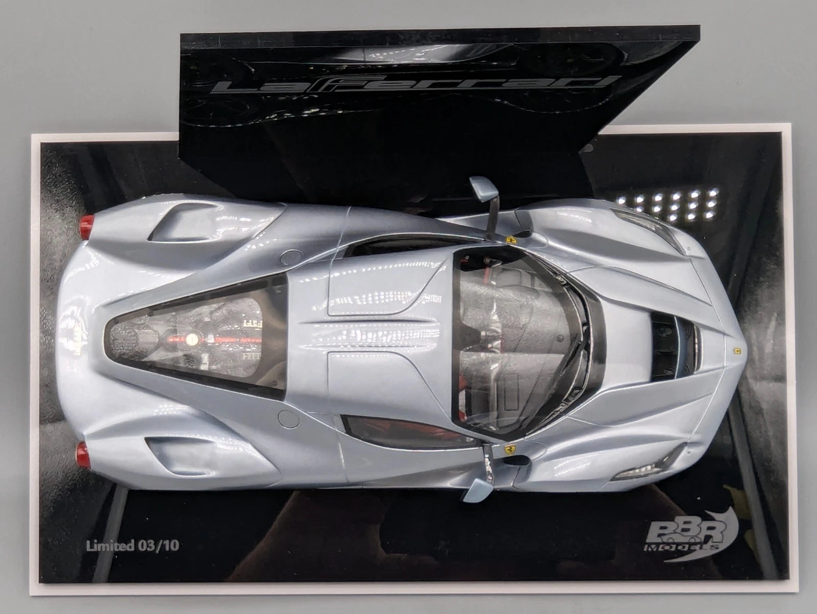 Modellautos 1:18 BBR Ferrari LaFerrari 2013 Silver Alloy Lt 03/10 OVP