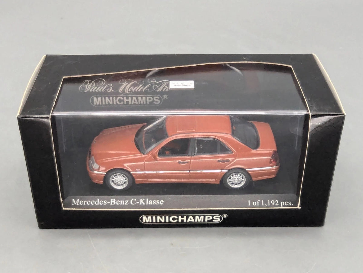 Modellautos 1:43 Minichamps Mercedes Benz C-Class 1997 Designo Orange mit OVP