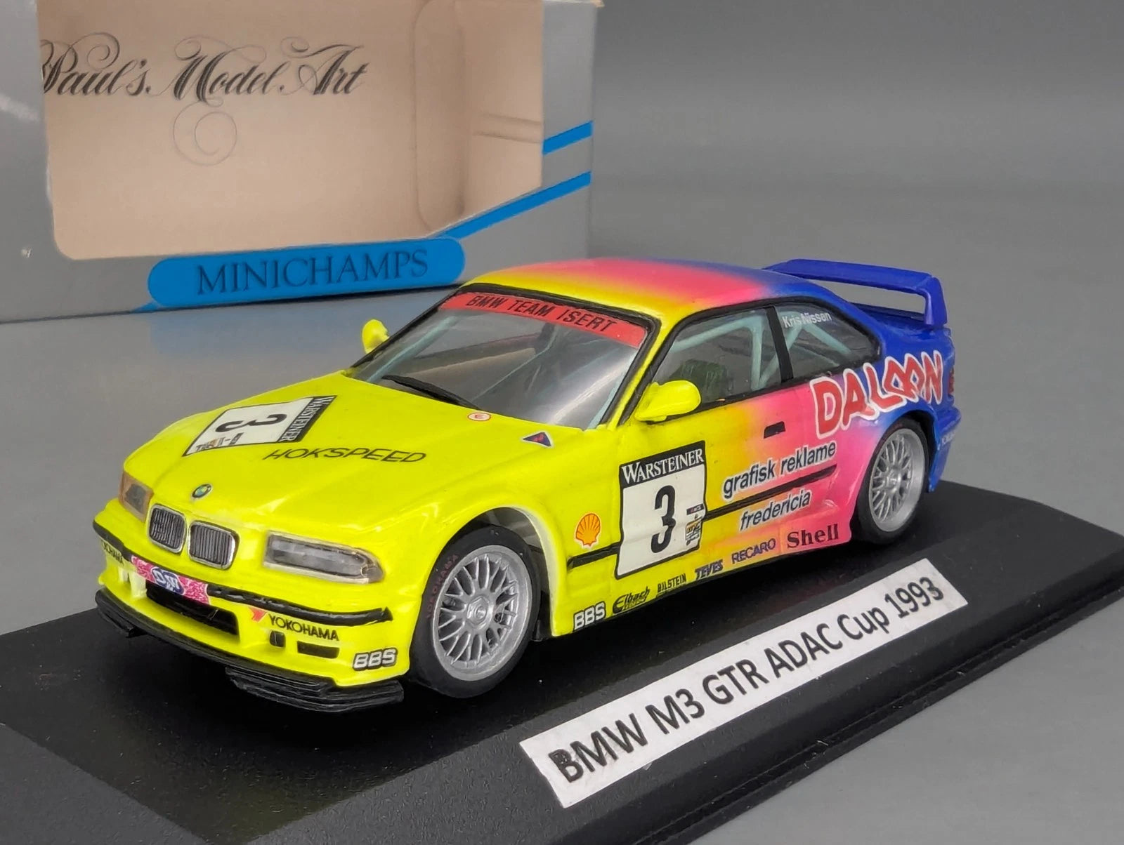 Modellautos 1:43 Minichamps BMW M3 GTR ADAC Cup 1992 #3 Kris Nissen mit OVP